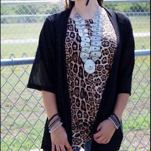 CRAZY TRAIN BLACK KIMONO OR COVERUP